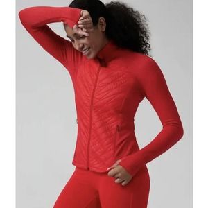 Athleta Primaloft Insulated Flurry Force Jacket Womens Sz Large Red Matador